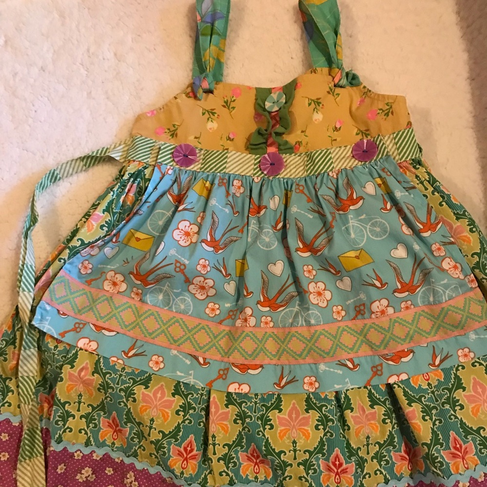 EUC size 4 Matilda Jane apron dress